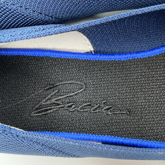 Bacia Night Blue Knit Ballet Flat Slip On Washable Shoes Extra Insoles - Size 10 - Picture 8 of 15